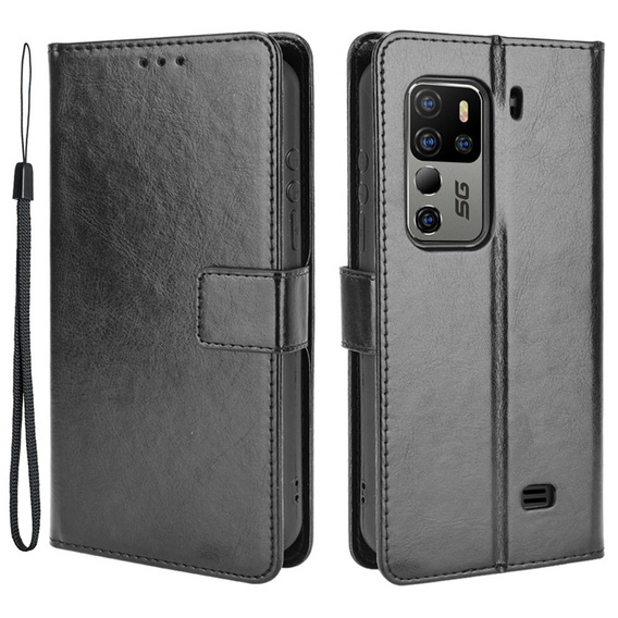 Cu clapetă pentru uleFone Armor 11 5G/Armor 11T 5G, Crazy Horse Wallet, negru