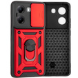 Husă blindată pentru Xiaomi Poco X7 Pro 5G, CamShield Slide, roșu