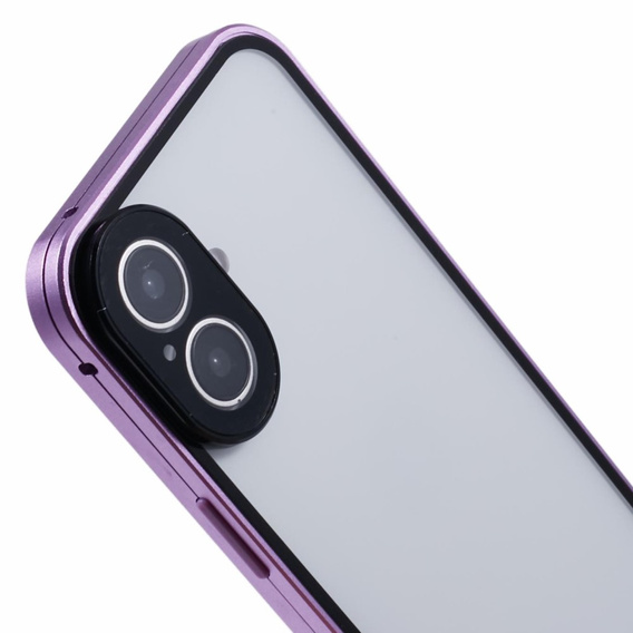 Husa pentru iPhone 16, Magnetic Dual Glass, violet
