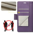 Husă pentru Iphone 16E, ERBORD Glossy Litchi, portofel cu clapetă, violet