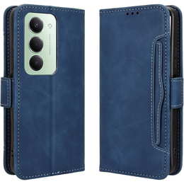 Cazul Flap pentru Xiaomi Redmi 15 5G / 4G, slot pentru carduri, portofel, albastru marin