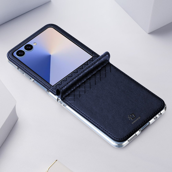 Husă Dux Ducis pentru Samsung Galaxy Z Flip7 5G, Bril, albastru
