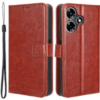 Cu clapetă pentru Infinix Hot 30, Crazy Horse Wallet, maro