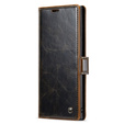 Carcasă flip CASEME pentru Samsung Galaxy Note 10 Plus, Waxy Textured, cafea