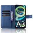 Cu clapetă pentru Xiaomi Redmi A3, Wallet Smart Magnet, albastru