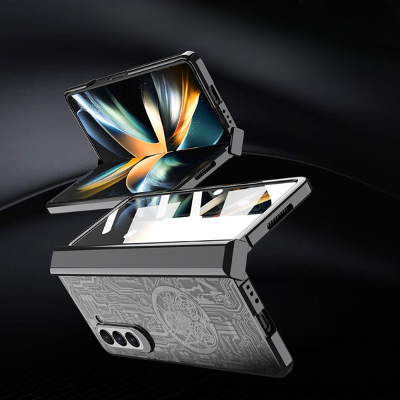 Husă pentru Samsung Galaxy Z Fold 5 5G, Mechanical Legend, negru
