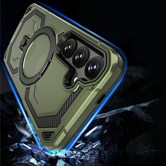 Husă magnetică cu suport pentru Samsung Galaxy A57 5G, verde