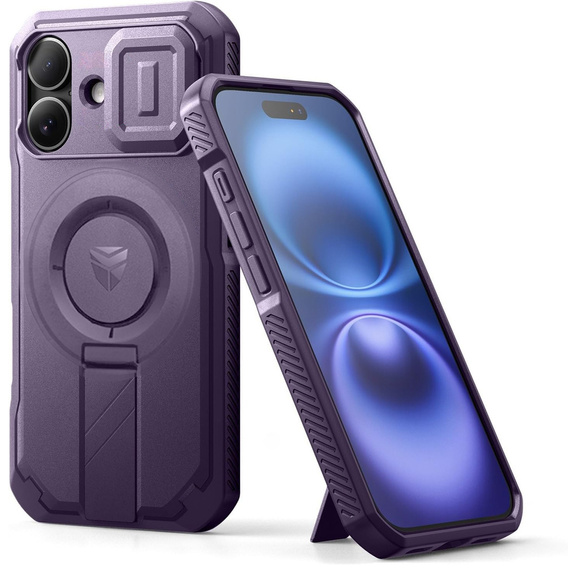 Carcasă blindată pentru iPhone 16, Dexnor CamProtect MagSafe, violet