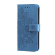 Cu clapetă pentru Samsung Galaxy A13 4G, Mandala Flower, albastru