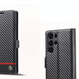 Carcasă cu clapetă pentru Samsung Galaxy S25 Ultra, Carbon LC.IMEEKE, negru