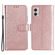 Cu clapetă pentru Motorola Moto G53 5G, Mandala Flower, roz rose gold