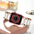 Bransoleta do Apple Watch 1/2/3/4/5/6/7/8/SE/ULTRA 42/44/45/49MM, Biała / Różowe złoto