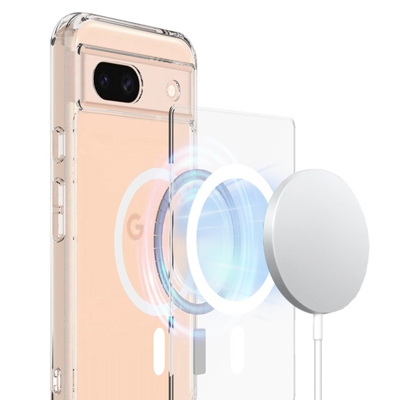 Husă pentru Google Pixel 8A, Fusion Hybrid Case, pentru MagSafe, transparentă