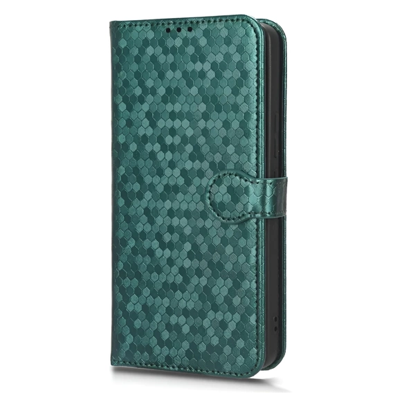 Husa cu clapetă pentru Realme C71, Wallet Rhombus, verde