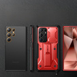 Husa pentru Samsung Galaxy S24 Ultra, Tongate MECH Series Clip, roșu