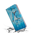 Cu clapetă pentru Xiaomi Redmi Note 8 Pro, Wallet butterfly, albastru