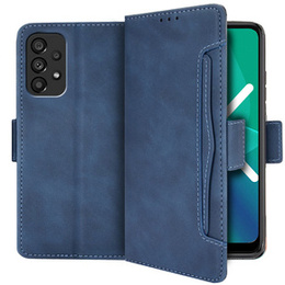 Cu clapetă pentru Samsung Galaxy A53 5G, Card Slot, albastru