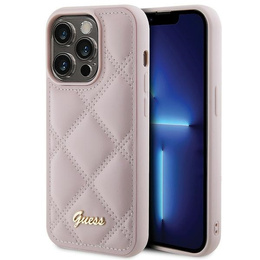 Husă metalică matlasată cu logo pentru iPhone 15 Pro