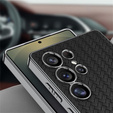 Huse pentru Samsung Galaxy S25 Ultra, GKK Woven Leather, negru