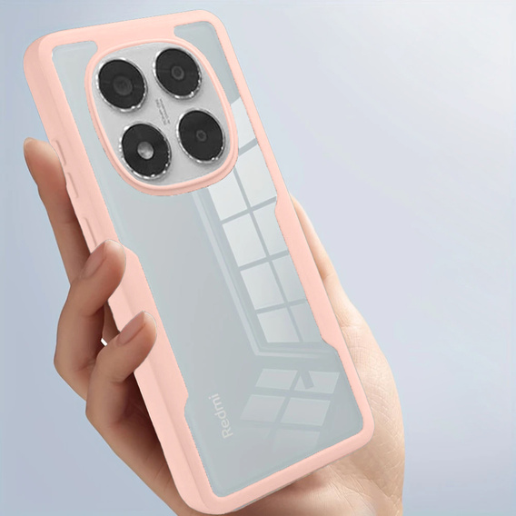 Carcasă pentru Xiaomi Redmi Note 14 Pro 5G, Shockproof, cu folie, roz