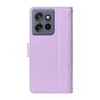 Husă cu clapetă pentru Motorola Edge 50 Neo / Motorola ThinkPhone 25, Rhombus Crossbody Leather, violet