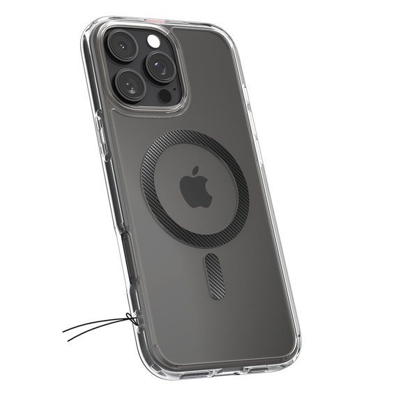 Carcasă MagSafe Spigen pentru iPhone 16 Pro Max, Ultra Hybrid, transparentă + 9H Tempered Glass