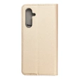 Husă pentru Samsung Galaxy A14 4G/5G, Smart Magnet, de aur + sticlă 9H