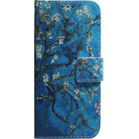 Cu clapetă pentru Huawei P30 Lite, Wallet, tree, albastru