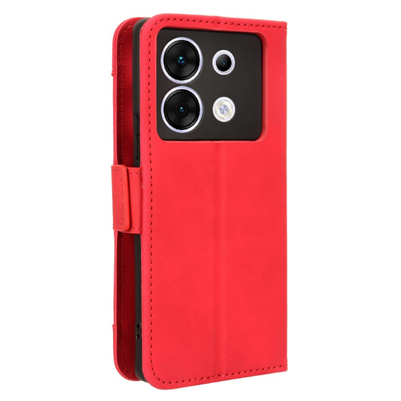 Cu clapetă pentru Infinix Zero 30 5G, Card Slot, roșu