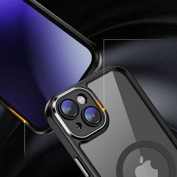 Husă pentru iPhone 15 Plus, ERBORD Impact Guard, MagSafe, negru