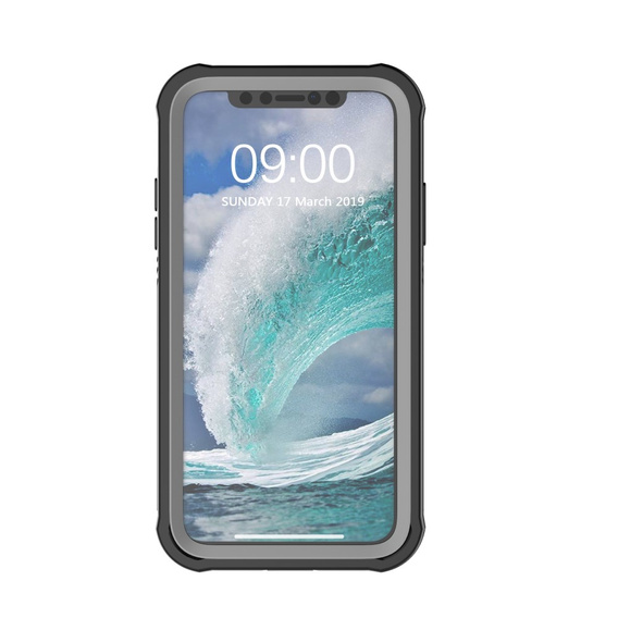 Carcasă pentru iPhone XR, Shockproof, cu folie, negru