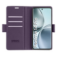 Husă pentru Realme 14 Pro 5G, ERBORD Glossy Litchi, portofel cu clapetă, violet