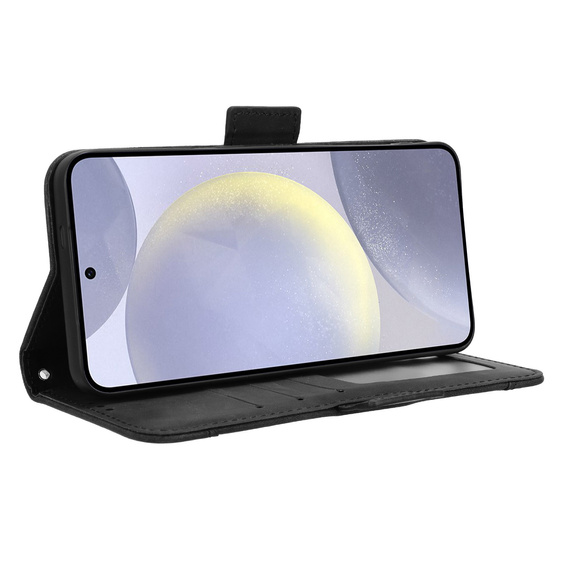 Cu clapetă pentru Samsung Galaxy S25 FE, Card Slot, negru