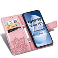 Cu clapetă pentru Realme Note 70T 4G, Butterfly, roz rose gold