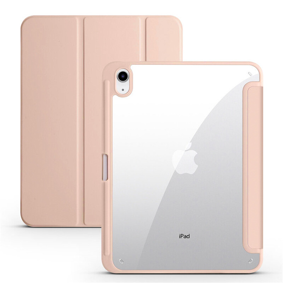 Husă pentru iPad 10.9 2022 10 Gen, Smartcase Hybrid, cu spațiu pentru stylus, roz