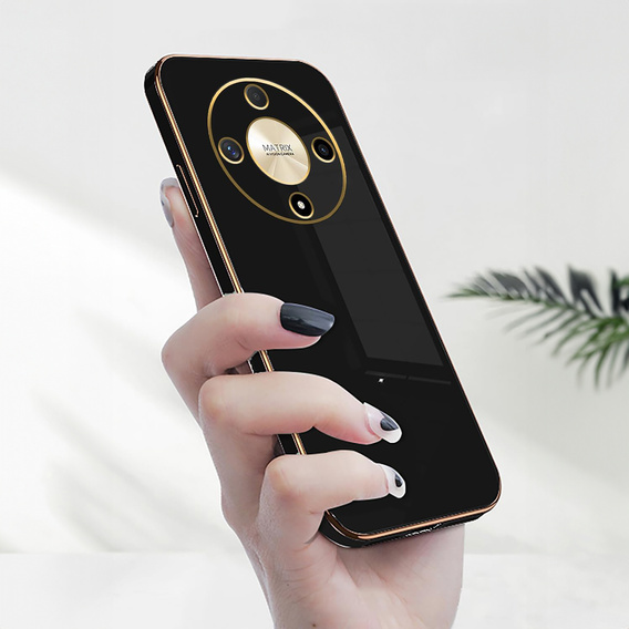 Husă pentru Honor Magic 6 Lite 5G, Glamour CamShield, negru