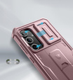 Husă blindată pentru Samsung Galaxy S24 FE, Dexnor Full Body (Two Frames), roz rose gold