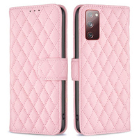 Cu clapetă pentru Samsung Galaxy S20 FE, Wallet, BINFEN COLOR, roz