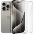 2x sticlă călită pentru iPhone 15 Pro Max, ERBORD 9H Hard Glass pe ecran