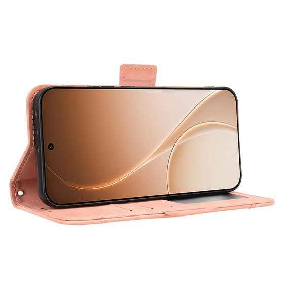 Husă cu slot pentru carduri pentru Oppo Reno 15 F / 15 FS, roz