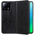 Huse pentru Xiaomi 13, Wallet Litchi Leather, negru