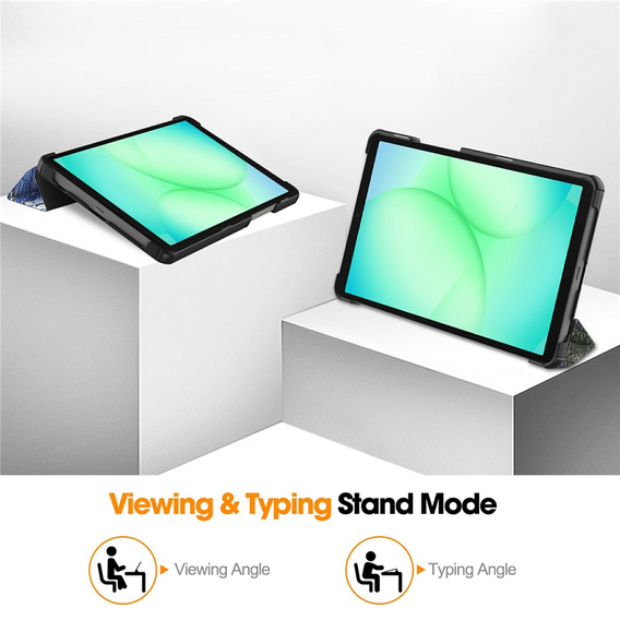 Husă inteligentă cu imprimeu pentru Samsung Galaxy Tab A11/A9