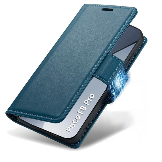 Husă flip ERBORD Glossy Litchi pentru Xiaomi Poco F8 Pro