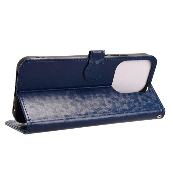 Husa cu clapetă pentru Xiaomi Redmi 15C 4G/LTE, Wallet Rhombus, albastru