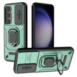 Husă pentru Samsung Galaxy S24, KickStand Camera Lens, verde