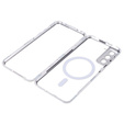 Carcasa Magnetic Dual Glass MagSafe pentru Samsung Galaxy S21+ Plus, de argint