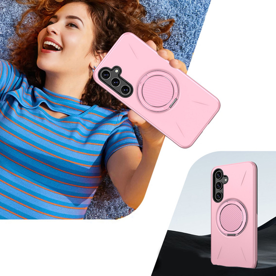 Husă MagSafe cu suport pentru Samsung Galaxy A57 5G, roz