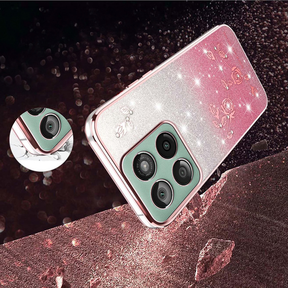 Husă Glitter Flower pentru Motorola Edge 70