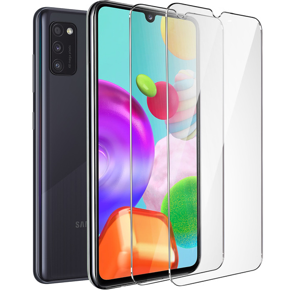 2x sticlă călită pentru Samsung Galaxy A41, ERBORD 9H Hard Glass pe ecran