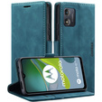Husă pentru Motorola Moto E13 4G, ERBORD Vintage, portofel cu clapetă, albastru